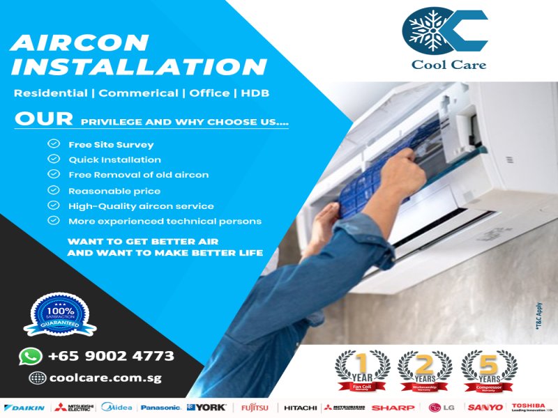 AIRCON INSTALLATION IN SINGAPORE - COOL CARE